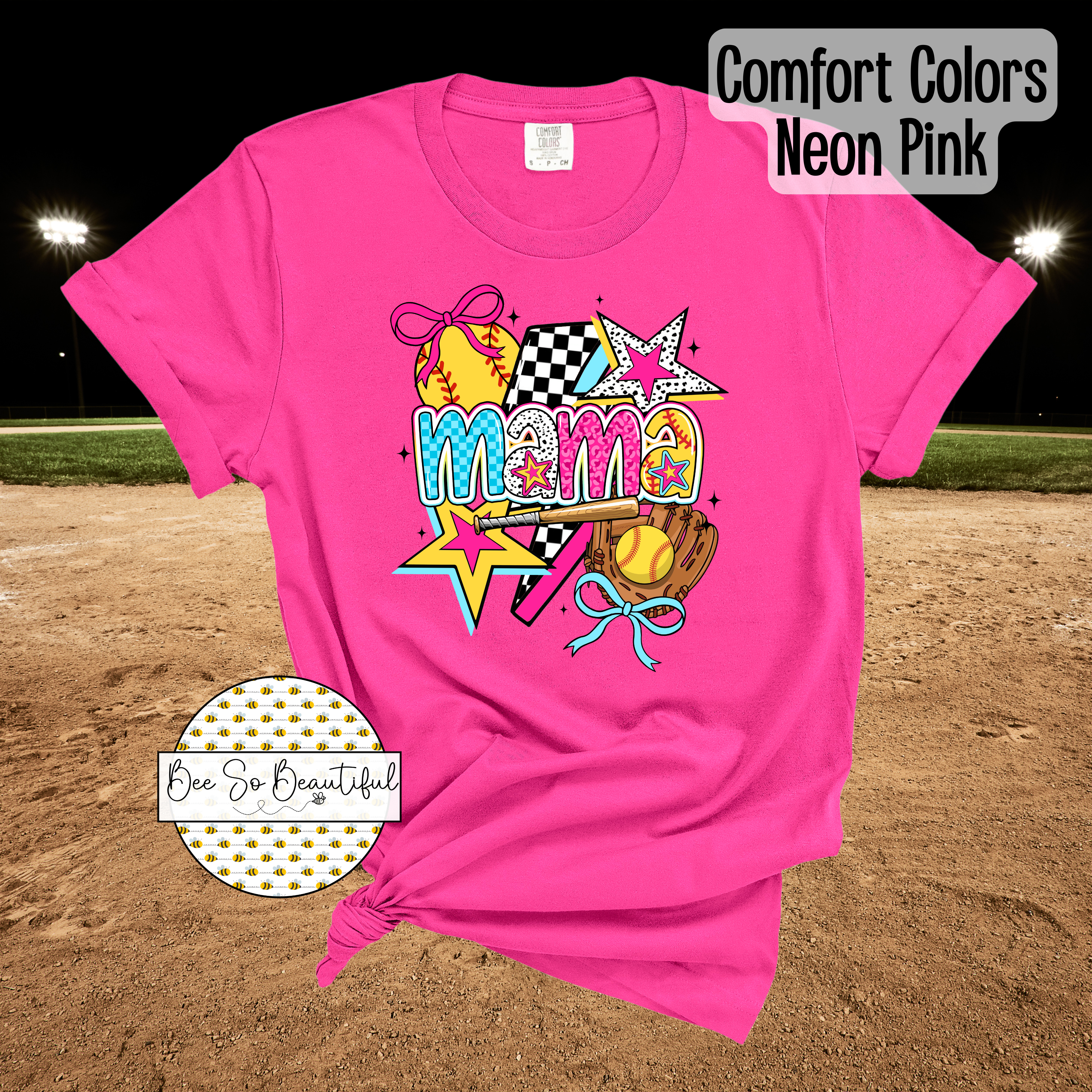 Lightning Bolt Softball Mama