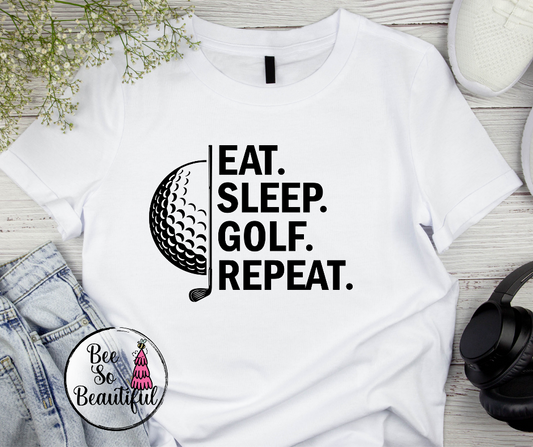 Eat Sleep Golf Black