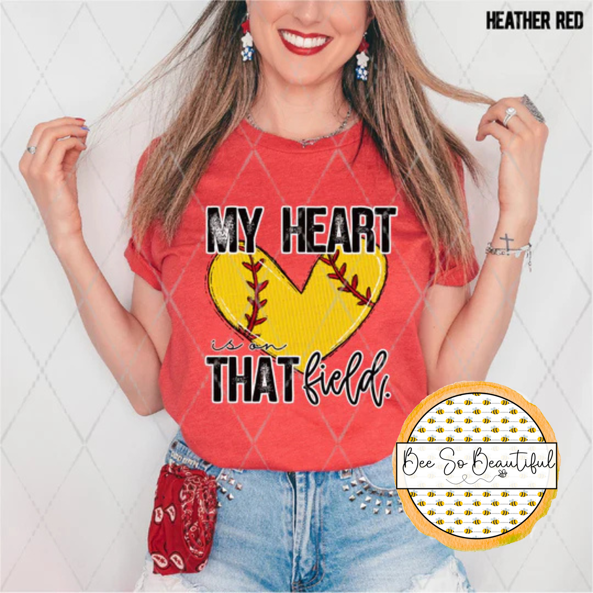My Heart Is On That Field Softball
