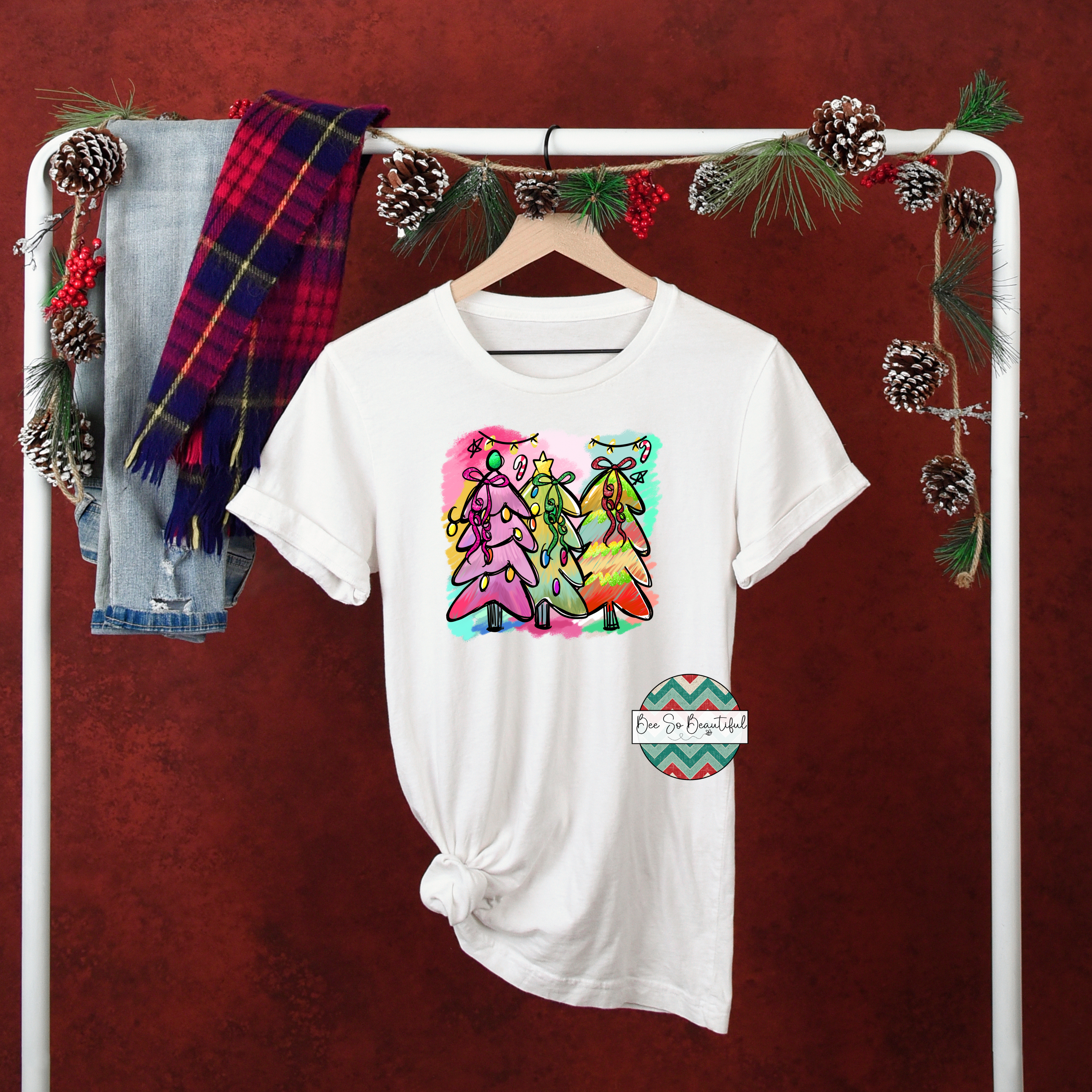 Colorful Christmas Trees