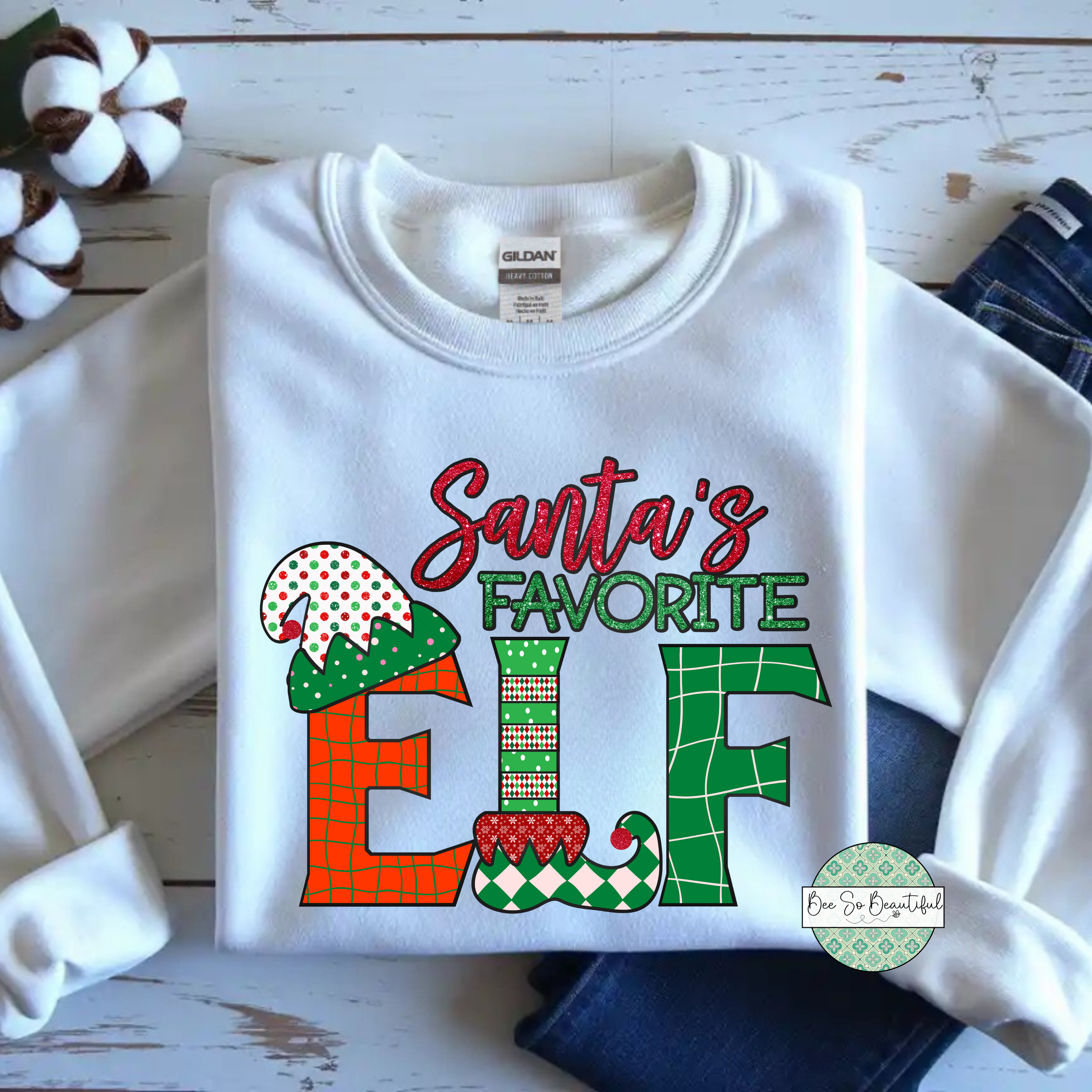 Santa's Favorite Elf Red and Green