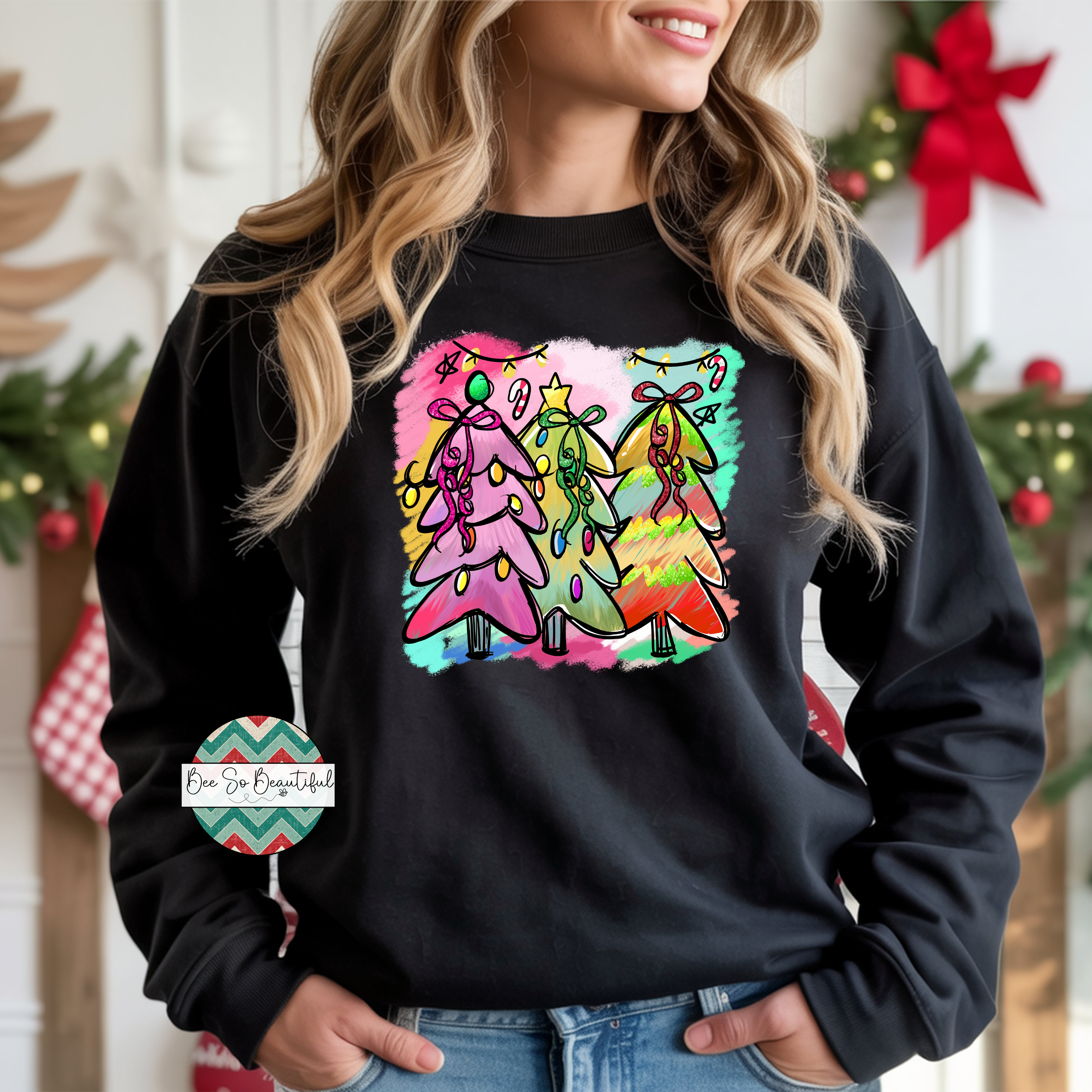 Colorful Christmas Trees