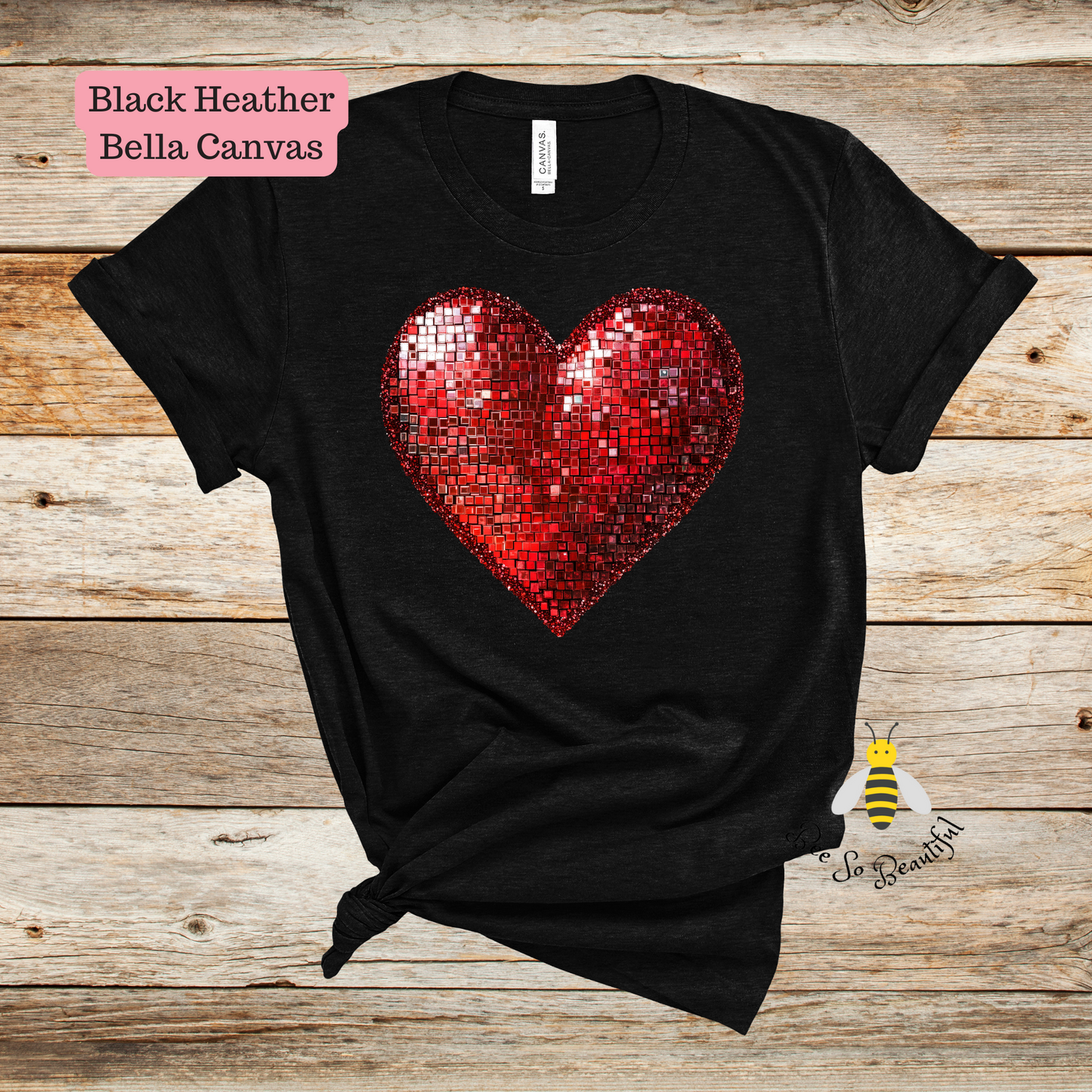 Faux Sequin Heart