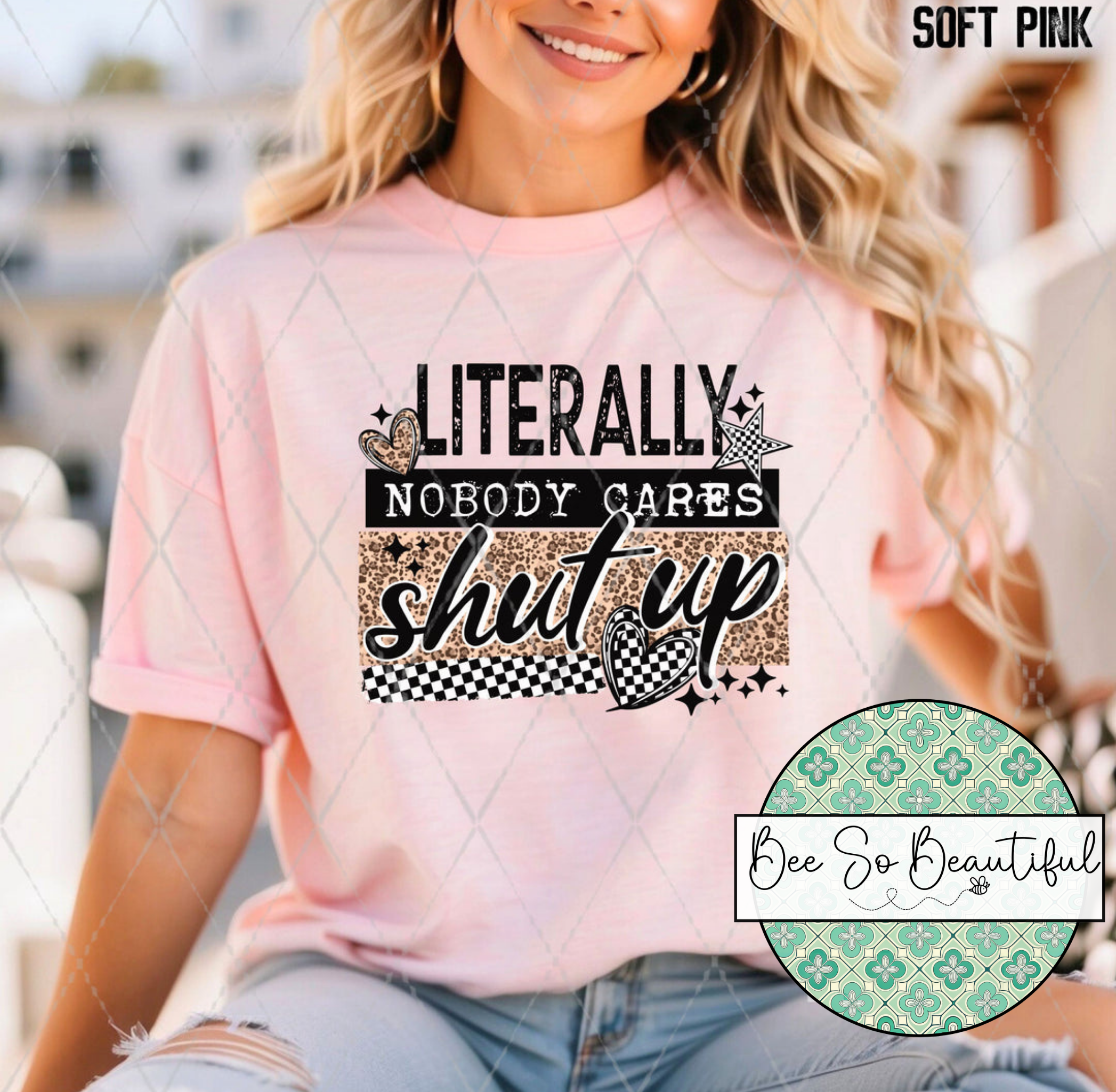 Literally Nobody Cares (black or white)