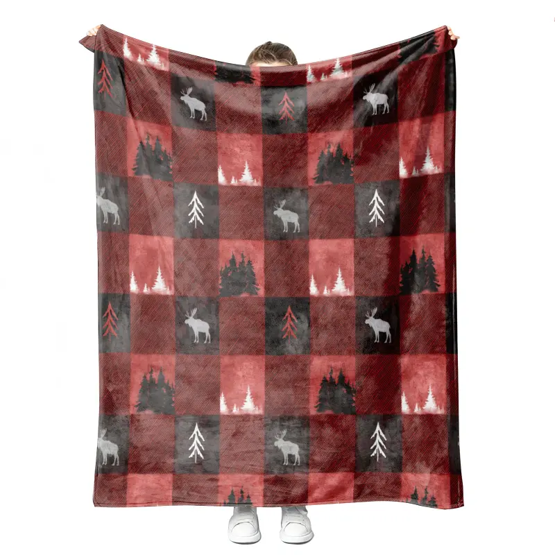 Deer Plaid Blanket