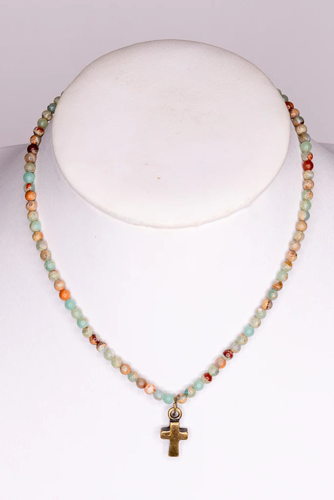 Kara Necklace in Imperial Jasper