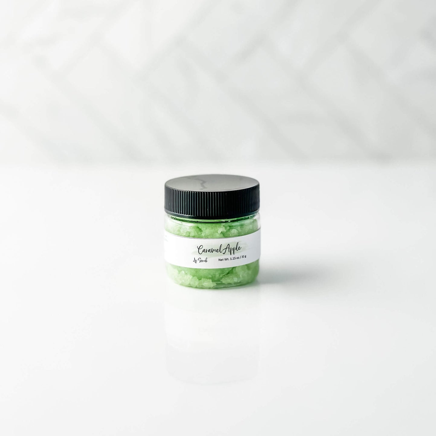 Lip Scrub 1 oz jar Caramel Apple flavor (color granny smith apple)