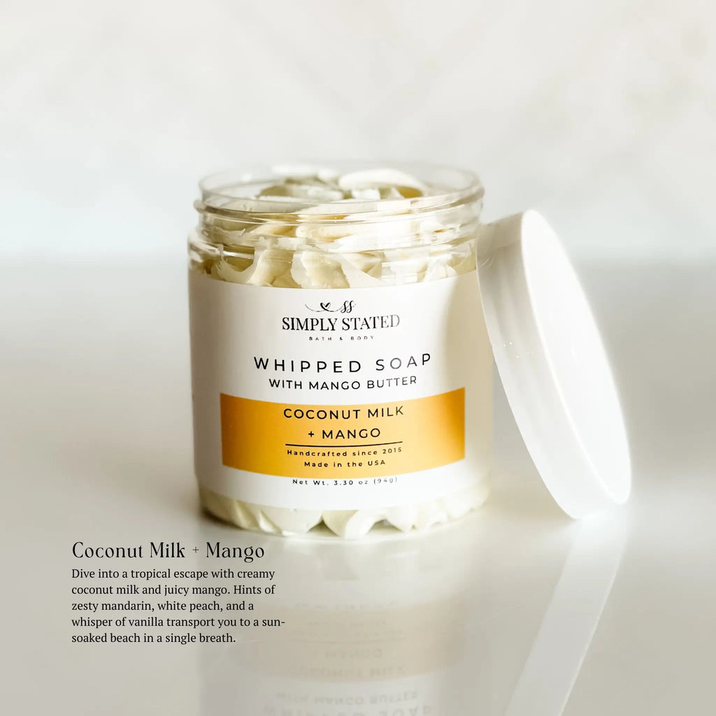 Coconut Milk + Mango Whipped Soap