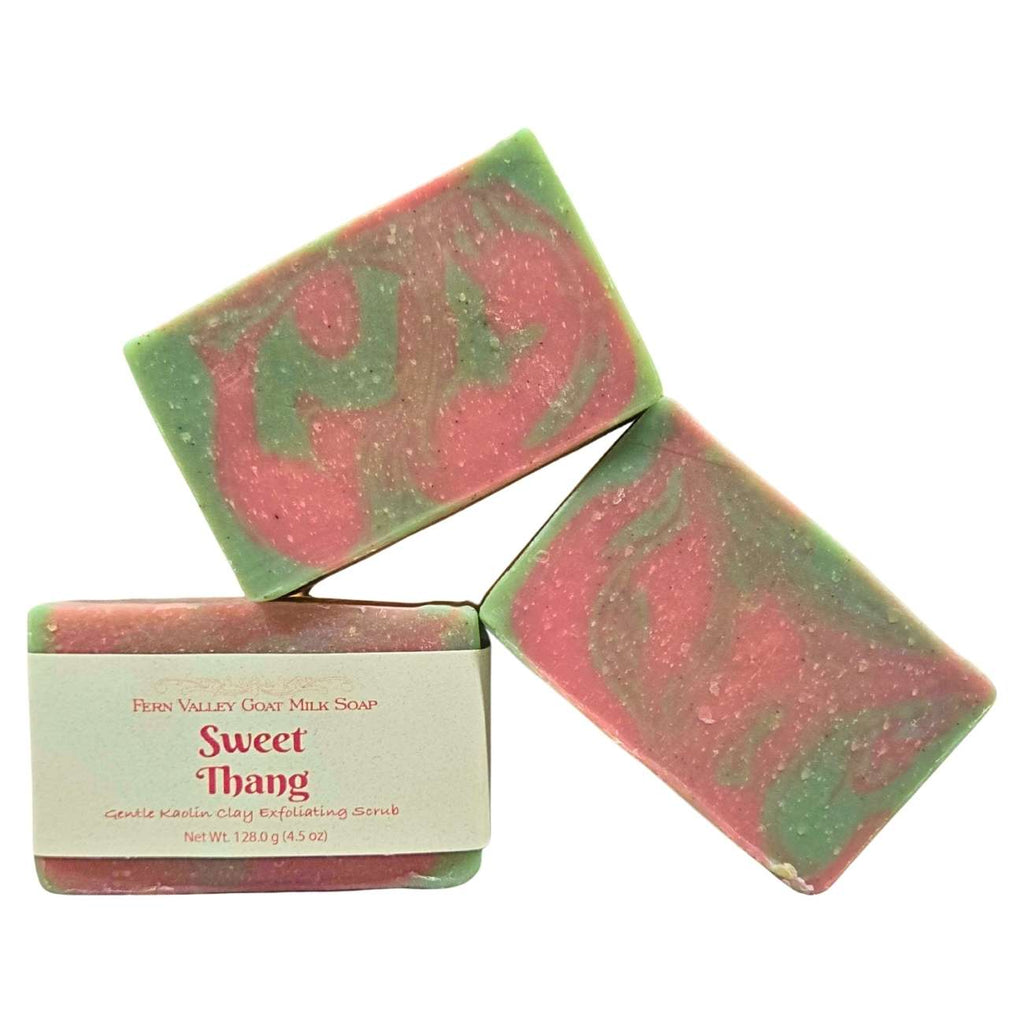Natural Goat Milk Soap | Exfoliating Kaolin Clay Scrub |  Sweet Thang
