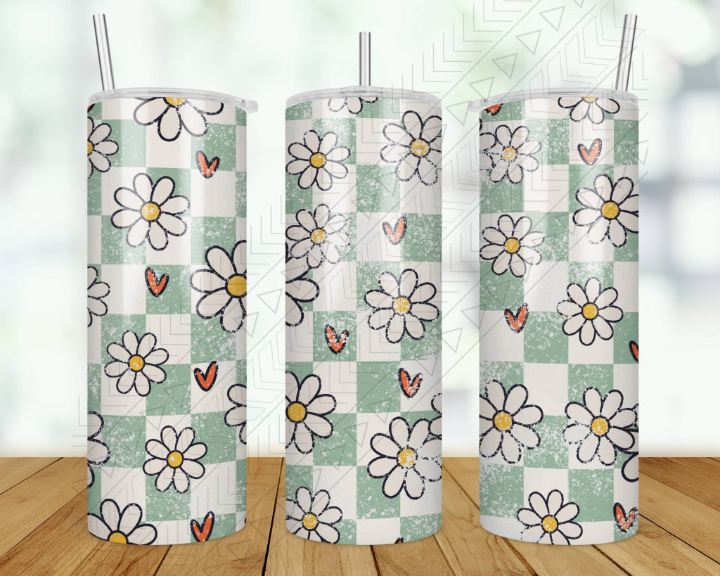 Checkerd Daisy Tumbler