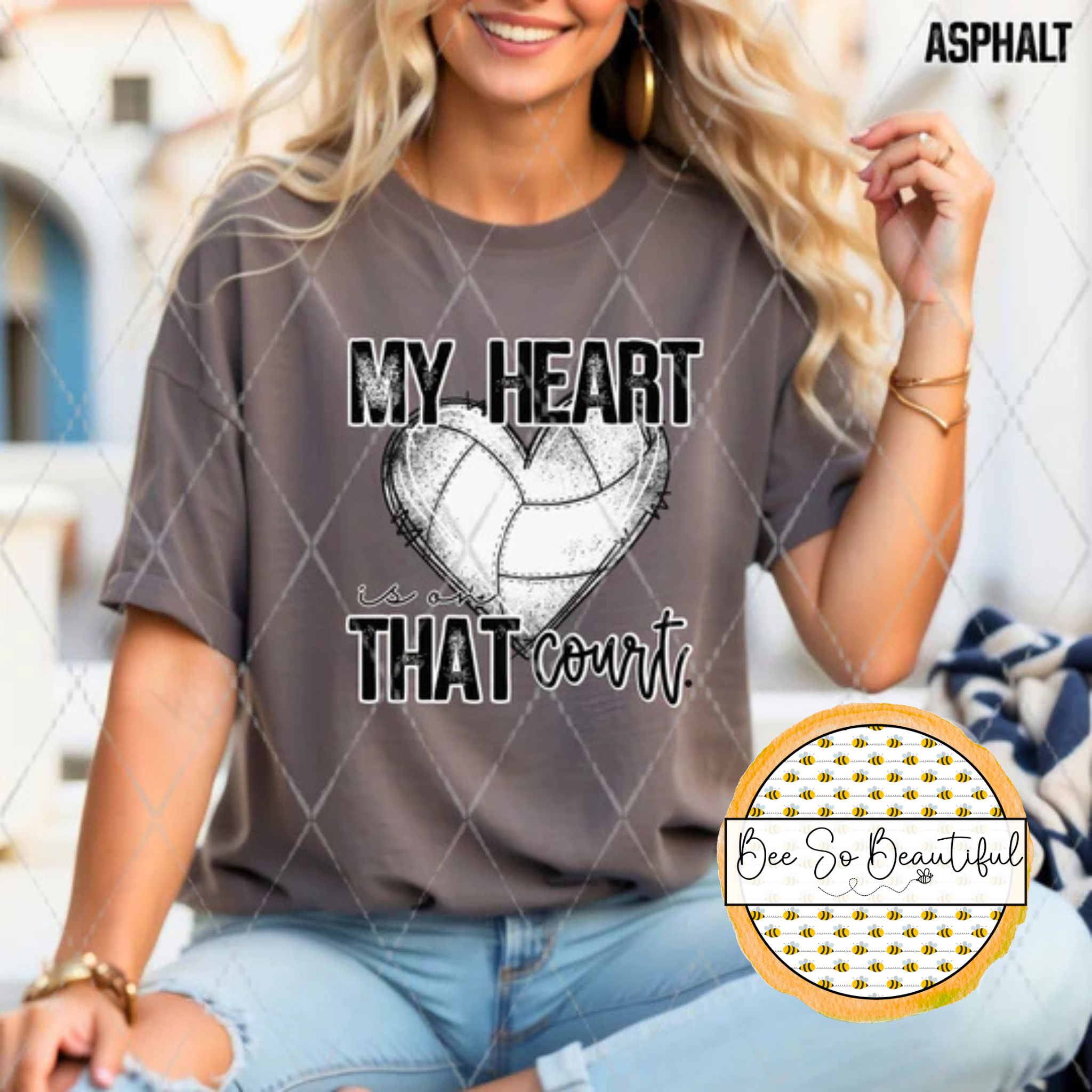 My Heart Is On That Court Volleyball